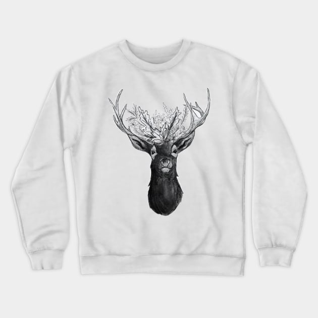 Wild Enough Floral Deer Crewneck Sweatshirt by ROEDERcraft